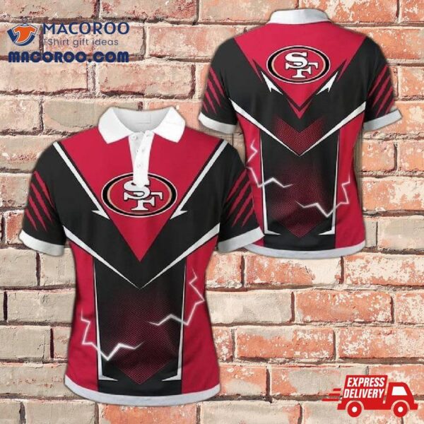 San Francisco 49ers Flame Polo Shirt Gift For Nfl Fans