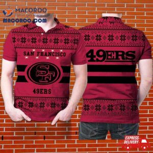 San Francisco 49ers Light Up Ugly Christmas Pattern 3D Printed Gift For Fan Polo Shirt