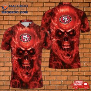 San Francisco 49ers Nfl Fans Skull Polo Shirt Gift For