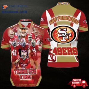 San Francisco 49ers Super Bowl 2021 Nfc West Division Thank You Fans 3D Polo Shirt