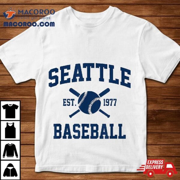 Seattle Baseball Athletic Vintage Sports Team Fan Shirt