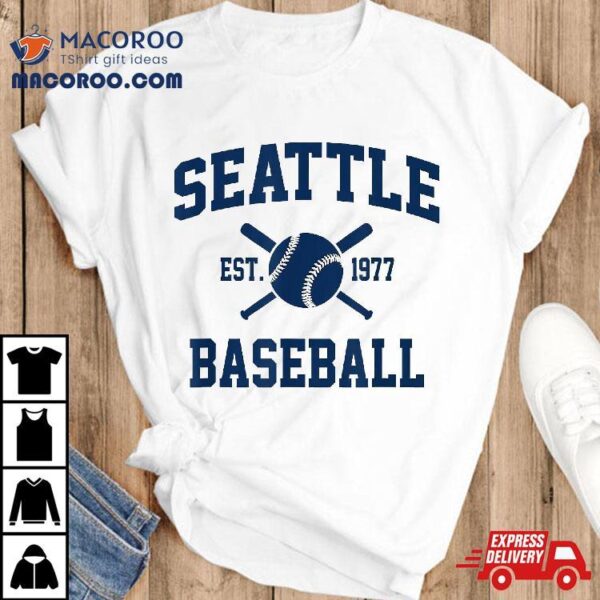 Seattle Baseball Athletic Vintage Sports Team Fan Shirt