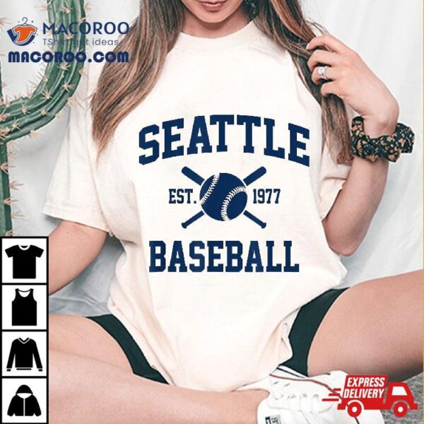 Seattle Baseball Athletic Vintage Sports Team Fan Shirt