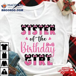 Sister Of The Birthday Girl Mouse Theme Party Tshirt