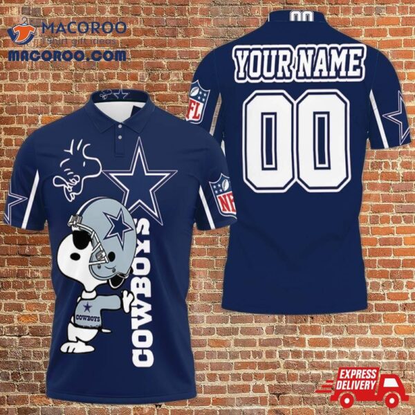 Snoopy Dallas Cowboys Nfl Fans 3D Personalized Polo Shirt