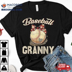 Softball Baseball Granny Leopard Mother S Day Gifts Tshirt