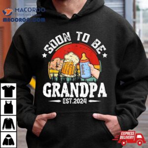 Soon To Be Grandpa Retro Pregnancy Announcet Dad Tshirt