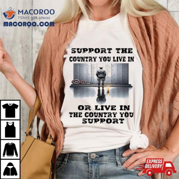 Support The Country You Live In Or Where Shirt