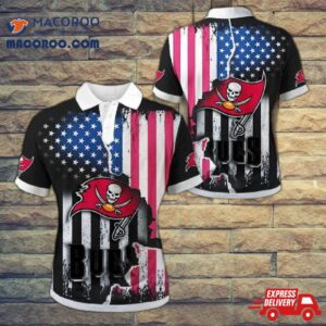 Tampa Bay Buccaneers American Flag Polo Shirt