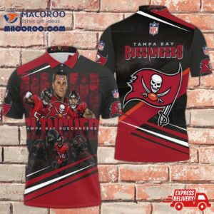 Tampa Bay Buccaneers Clinched 3D Polo Shirt