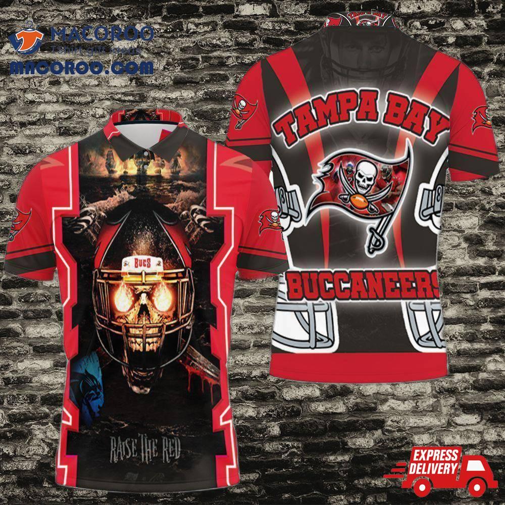 Tampa Bay Buccaneers Fire Skull Raised The Red Nfc South Division Champions Super Bowl 2021 3D Polo Shirt Tampa Bay Buccaneers Fire Skull Raised The Red Nfc South Division Champions Super Bowl 2021 3D Polo Shirt