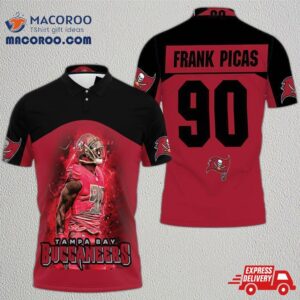 Tampa Bay Buccaneers Frank Picas 90 Legend For Fan Printed 3D Polo Shirt
