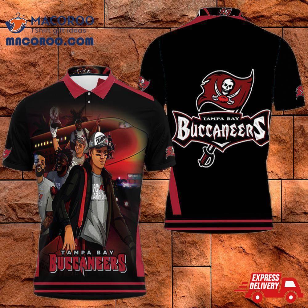 Tampa Bay Buccaneers Funny Cartoon Animation For Fan Printed 3D Polo Shirt Tampa Bay Buccaneers Funny Cartoon Animation For Fan Printed 3D Polo Shirt