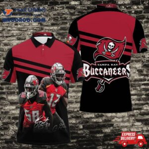 Tampa Bay Buccaneers Kwon Alexander Tom Brady Signed For Fan Printed 3D Polo Shirt