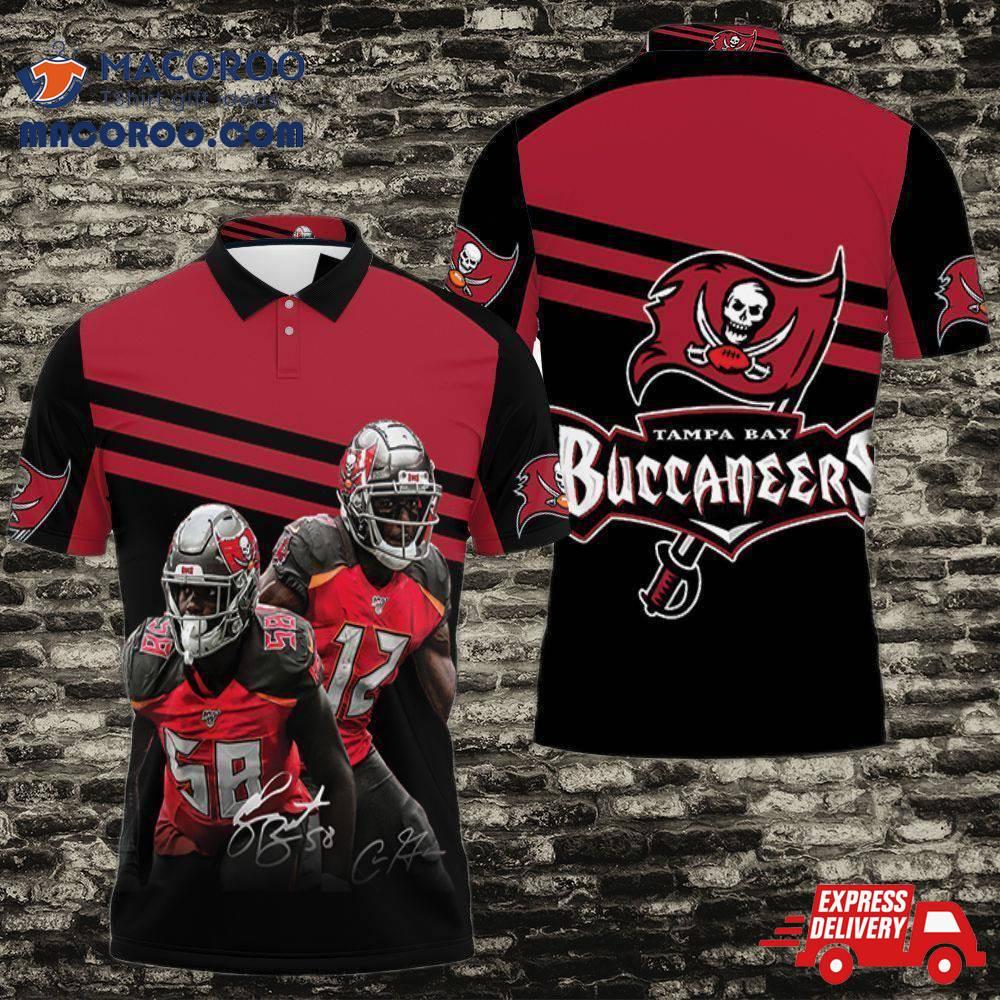 Tampa Bay Buccaneers Kwon Alexander Tom Brady Signed For Fan Printed 3D Polo Shirt Tampa Bay Buccaneers Kwon Alexander Tom Brady Signed For Fan Printed 3D Polo Shirt