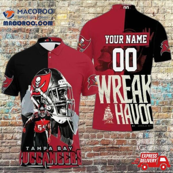 Tampa Bay Buccaneers Lavonte David 54 Wreak Havoc For Fans Personalized Polo Shirt728