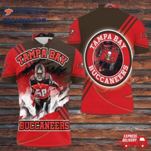 Tampa Bay Buccaneers Shaquil Barrett 58 Super Bowl Champions 3D Polo Shirt