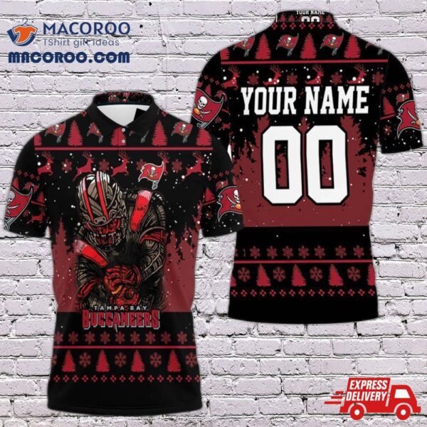 Tampa Bay Buccaneers Siege The Day Christmas Pattern For Fan 3D Printed Personalized Polo Shirt