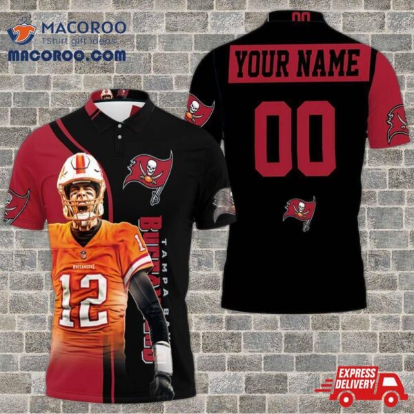 Tampa Bay Buccaneers Tom Brady Best Player Legend 3D Printed For Fan Personalized Polo Shirt