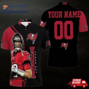 Tampa Bay Buccaneers Tom Brady Posture Legend For Fans 3D Printed Personalized Polo Shirt