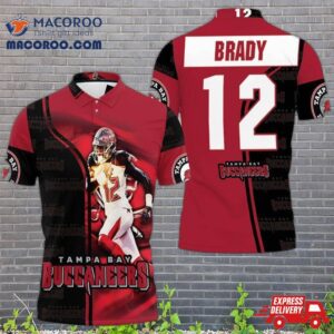 Tampa Bay Buccaneers Tom Brady Running 12 Legend For Fan 3D Polo Shirt