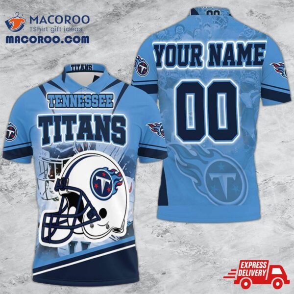 Tennessee Titans Helmet Afc South Division Champions Super Bowl 2021 Personalized Polo Shirt