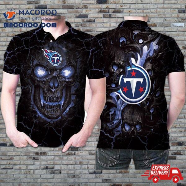 Tennessee Titans Lava Skulls Tiger 3D Printed Gift For Fan Polo Shirt