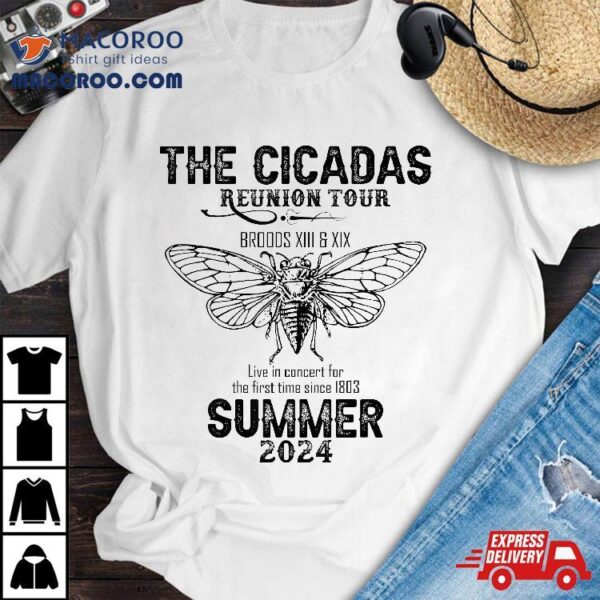 The Cicadas Reunion Tour Broods Xiii And Xix Summer 2024 Shirt