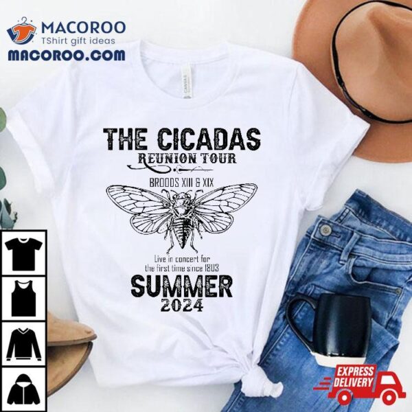 The Cicadas Reunion Tour Broods Xiii And Xix Summer 2024 Shirt