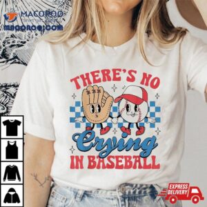 There Is No Crying In Baseball Funny Game Day Kids Tshirt