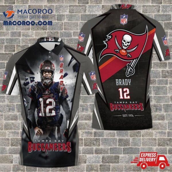 Tom Brady 12 Tampa Bay Buccaneers Nfc South Division Champions Super Bowl 2021 Polo Shirt