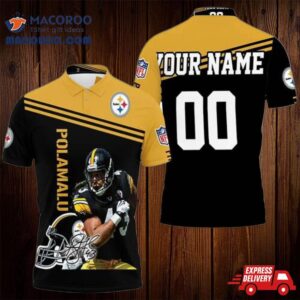 Troy Polamalu Pittsburgh Steelers Legend Signed 3D Personalized Polo Shirt