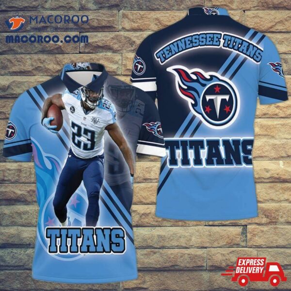 Tye Smith 23 Tennessee Titans Afc Division South Super Bowl 2021 3D Polo Shirt