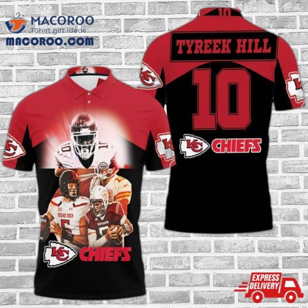 Tyreek Hill 10 Kansas City Chiefs Afc West Division Champions Super Bowl 2021 3D Polo Shirt