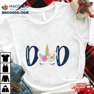 Unicorn Dad Birthday Shirt Matching Family Party Tee