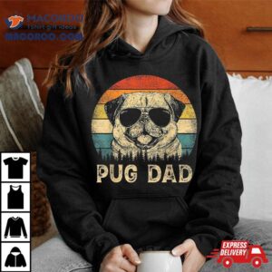 Vintage Pug Dad Dog Lovers Father’s Day Tee Shirt