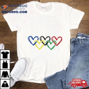 Paris Olympics Heart Colors Tshirt