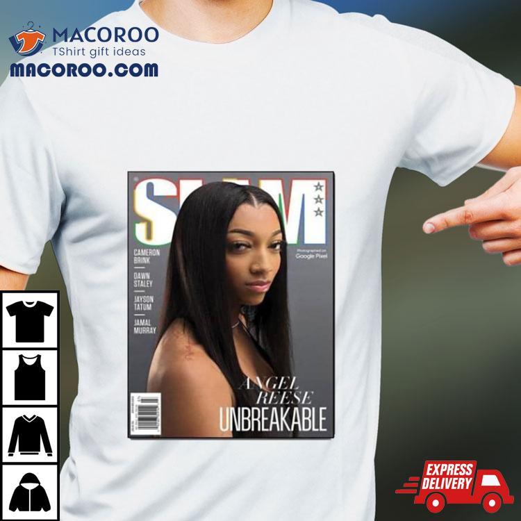 Angel Reese Unbreakable On The Slam 250 Magazine Latest Cover Issue Poster Shirt Angel Reese Unbreakable On The Slam 250 Magazine Latest Cover Issue Poster Shirt