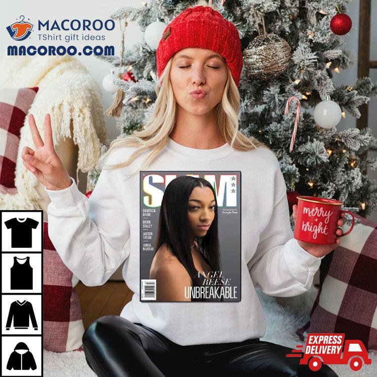 Angel Reese Unbreakable On The Slam 250 Magazine Latest Cover Issue Poster Shirt Angel Reese Unbreakable On The Slam 250 Magazine Latest Cover Issue Poster Shirt
