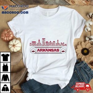 Arkansas Razorbacks Baseball Skyline Players Name Shirt