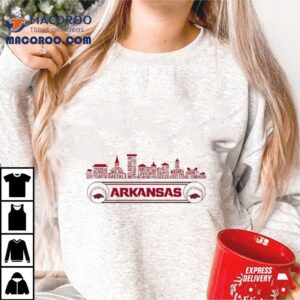 Arkansas Razorbacks Baseball Skyline Players Name Tshirt