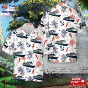 Celebrity Cruises Eclipse Blue Color Hawaiian Shirt
