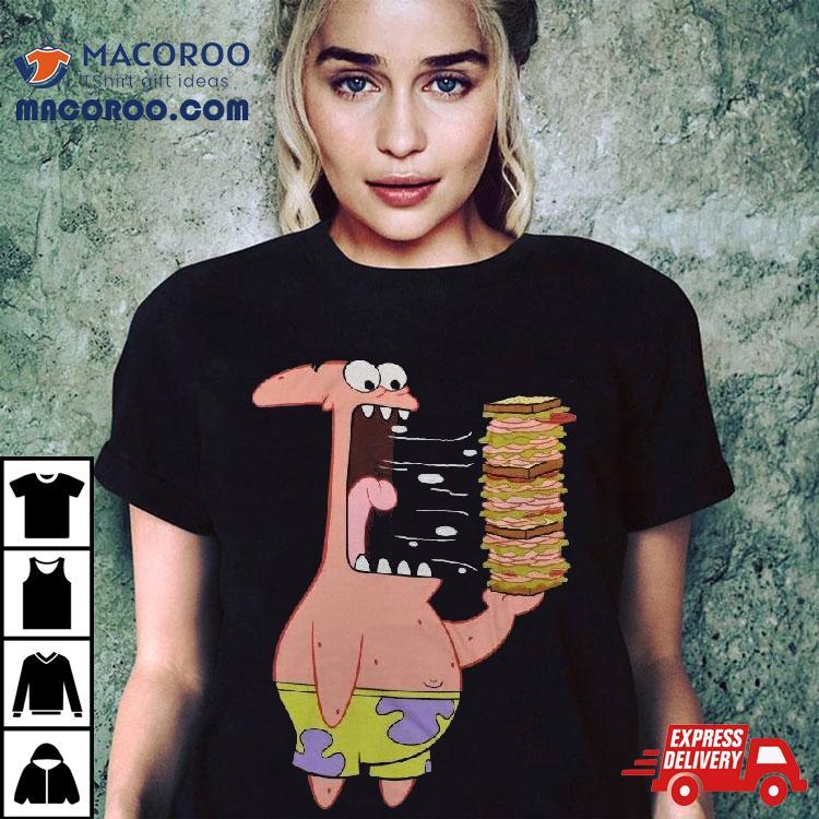 SpongeBob SquarePants Mens Patrick Eating Shirt SpongeBob SquarePants Mens Patrick Eating Shirt