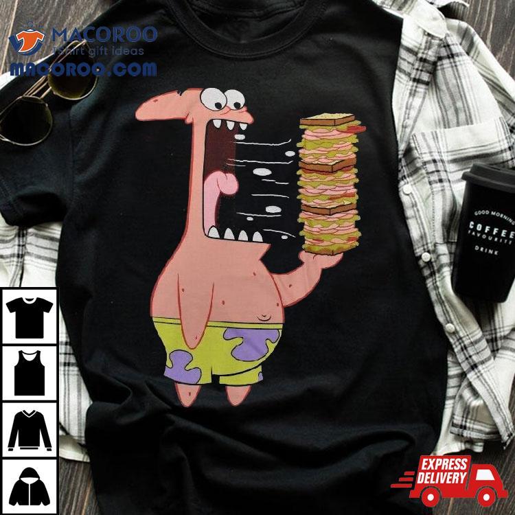SpongeBob SquarePants Mens Patrick Eating Shirt SpongeBob SquarePants Mens Patrick Eating Shirt