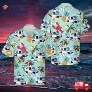 1989 Usps Grumman Llv Hawaiian Shirt