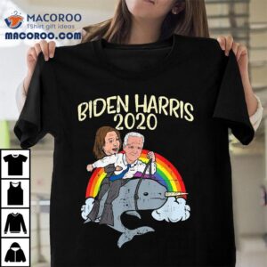 Biden Harris 2020 Narwhale Rainbow Funny Joe Kamala Democrat Shirt