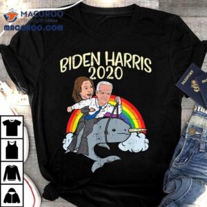 Biden Harris Narwhale Rainbow Funny Joe Kamala Democra Tshirt