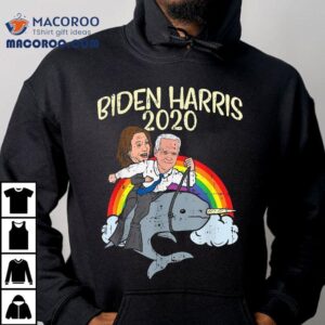 Biden Harris Narwhale Rainbow Funny Joe Kamala Democra Tshirt