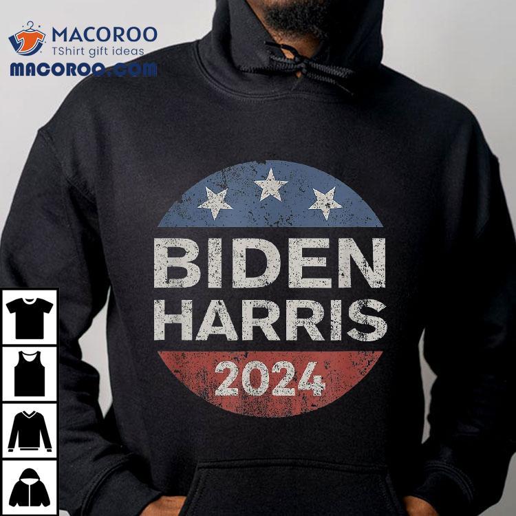 Biden Harris 2024 Retro Vintage Button Re-elect Campaign Shirt Biden Harris 2024 Retro Vintage Button Re-elect Campaign Shirt