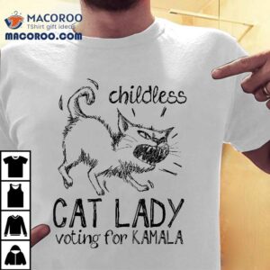 Childless Cat Lady Kamala Harris Feminist Voting Tshirt